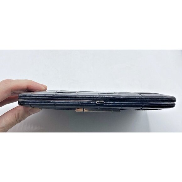 Brighton Black Leather Small Organizer Checkbook Bag Wallet Clutch 7.5 x 4.5” - Picture 5 of 16